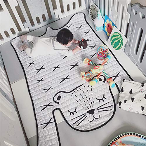 Hiltow Soft Comfortable Cotton Ground Mat Pretty Cartoon Tiger Design Child Mattress Kids Playmat Crawling Mat #TOP5