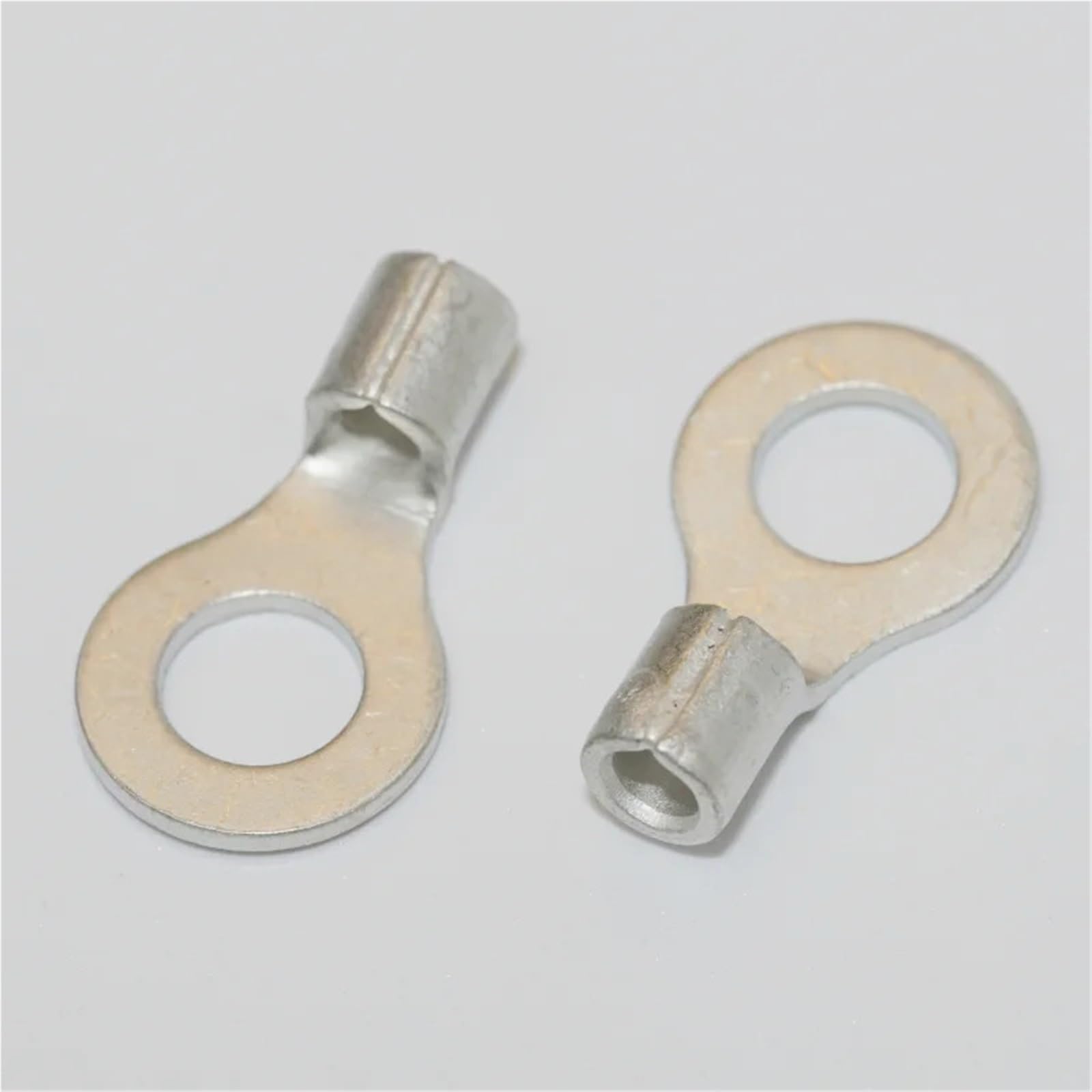 Terminal De Cable Conector De Terminal Cable Eléctrico Anillo Engarzado En Frío Sin Soldadura, Pala RNB No Aislada Cobre Estañado(RNB5.5-10 100pcs)