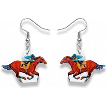 ROSTIVO Running Horse Earrings For Women Equestrian Jewelry for Derby Day, Horse Racing Events, and Sports Fans