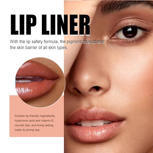 Plump Lip Lines Lip Liner,Waterproof Removable Lip Liner,Lipline Tattoo Peeling Tattoo Lipstick,Removable Lip Liner Pencil,Lip Liner Tattoo,Peel Off Lip Liner Tattoo,Peel Off Lip Stain,Light Brown - Image 6