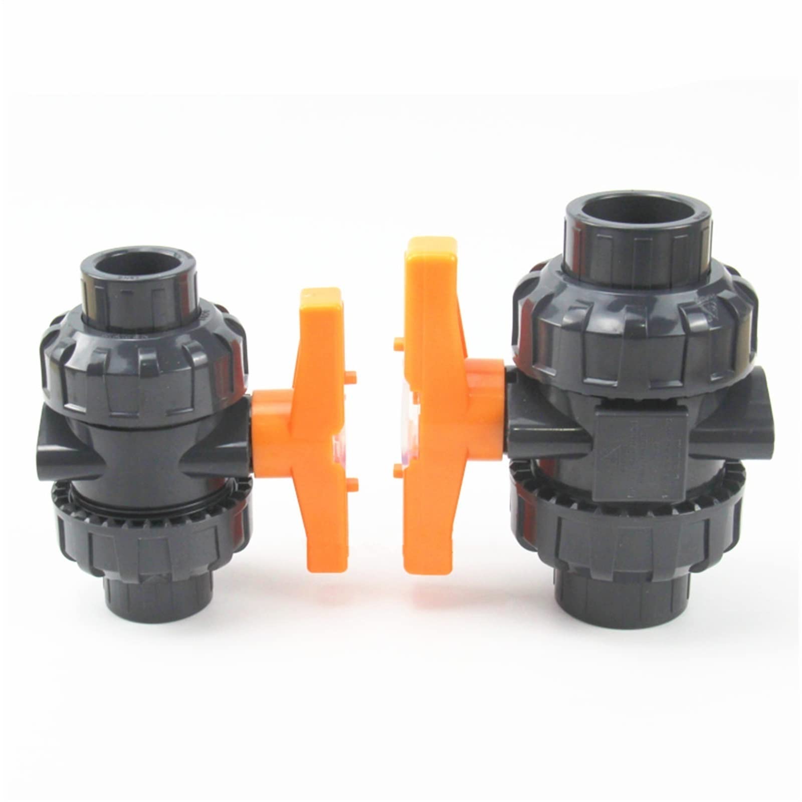 Valvola a sfera del sindacato a 2 vie UPVC 1/2 4/3 Valvola manuale a 1 pollice 150 PSI Presa di pressione Estremità (Size : DN15)