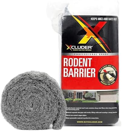 Xcluder Rodent Control Fill Fabric Roll, 4” x 10’ Stainless Steel...