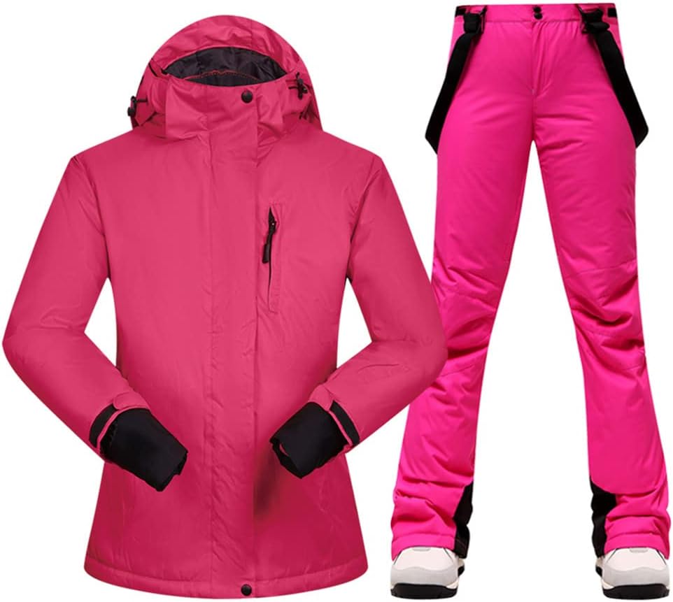 Haitpant Women Winter Snowboarding Suits Windproof Waterproof Ski Jacket and Snow Pants Sets Warm Women Ski Suit
