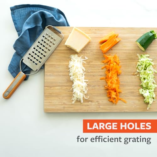 Image of Full Circle Catch-All Grater with Food Catcher, Dishwasher Safe | Delivers effective grating for cheese, vegetables & potatoes, mess-free