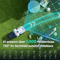 ANTHBOT N8 Mähroboter ohne Begrenzungskabel mit 23L Grasfangbox & Entleerungsautomatik, 4-in-1 Rasenroboter mit Full-Band RTK & Dual-Vision Navigation, KI-Hindernisvermeidung, 1500㎡, 45% Steigung – Ansicht 9