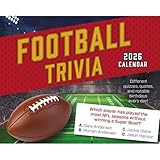 Carousel Calendars, Football Trivia 2026 Desk Calendar, 5.5'' X 5.5'', 16-Month Calendar with Stapled Binding