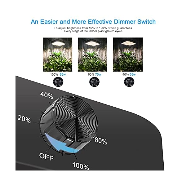 COKOLILA Dimmbarer Led Grow Lampe,600w LED Pflanzenlampe Vollspektrum mit 588pcs SMD Leds, UV & IR Dasiy Chain Funktion… – Bild 6
