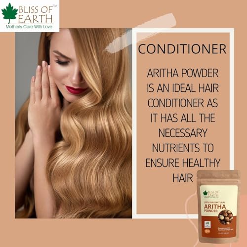 Image of Bliss of Earth Amla Reetha Shikakai Bhringraj Hibiscus Powder - Natural Hair Growth & Hair Mask - 100gm Each, Pack of 5