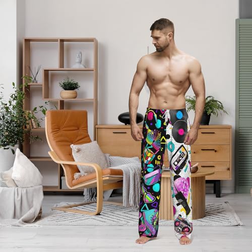 Soft Men's Pajama Pants with Pockets, Breathable Sleep Lounge Pants, Lightweight Sleepwear for Relaxation4