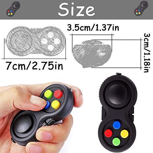Yomiie Fidget Toys Controller Pad Cubes Hand Fidget Toys Fidget Game Focus Toys Pressure Relief Toys For Adhd/Add/Ocd Relieve Anxiety And Stress Autism For Most Age People(Black & Mix) #TOP1