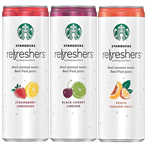 Starbucks, Refreshers with Coconut Water, 3 Flavor Variety Pack, 12 fl Oz. Cans (12 Pack)