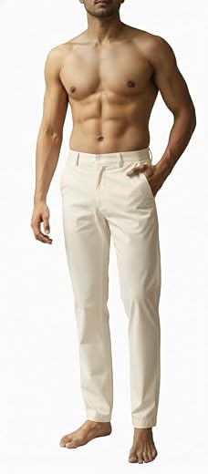 Shirpav Men's Pure Cotton Pant Style Pyjama | Pyjama/Pajama Style Pants for Kurtas, Festival | White, Cream, Black | Elast...
