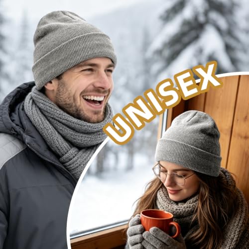 Image of ZOORON Beanie for Men Women Slouchy Winter Beanie Hats Cuffed Skull Caps