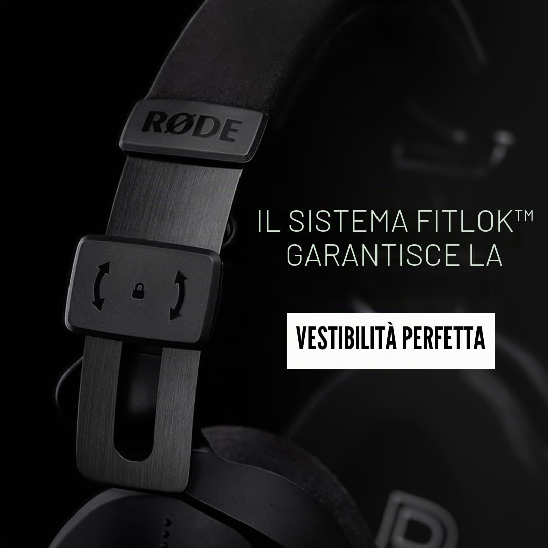RØDE NTH-100 Cuffie sovraurali professionali RØDE NTH-100 per la creazione di contenuti, la produzione musicale, il missaggio e l'editing audio, i podcast, le registrazioni in loco (nero)