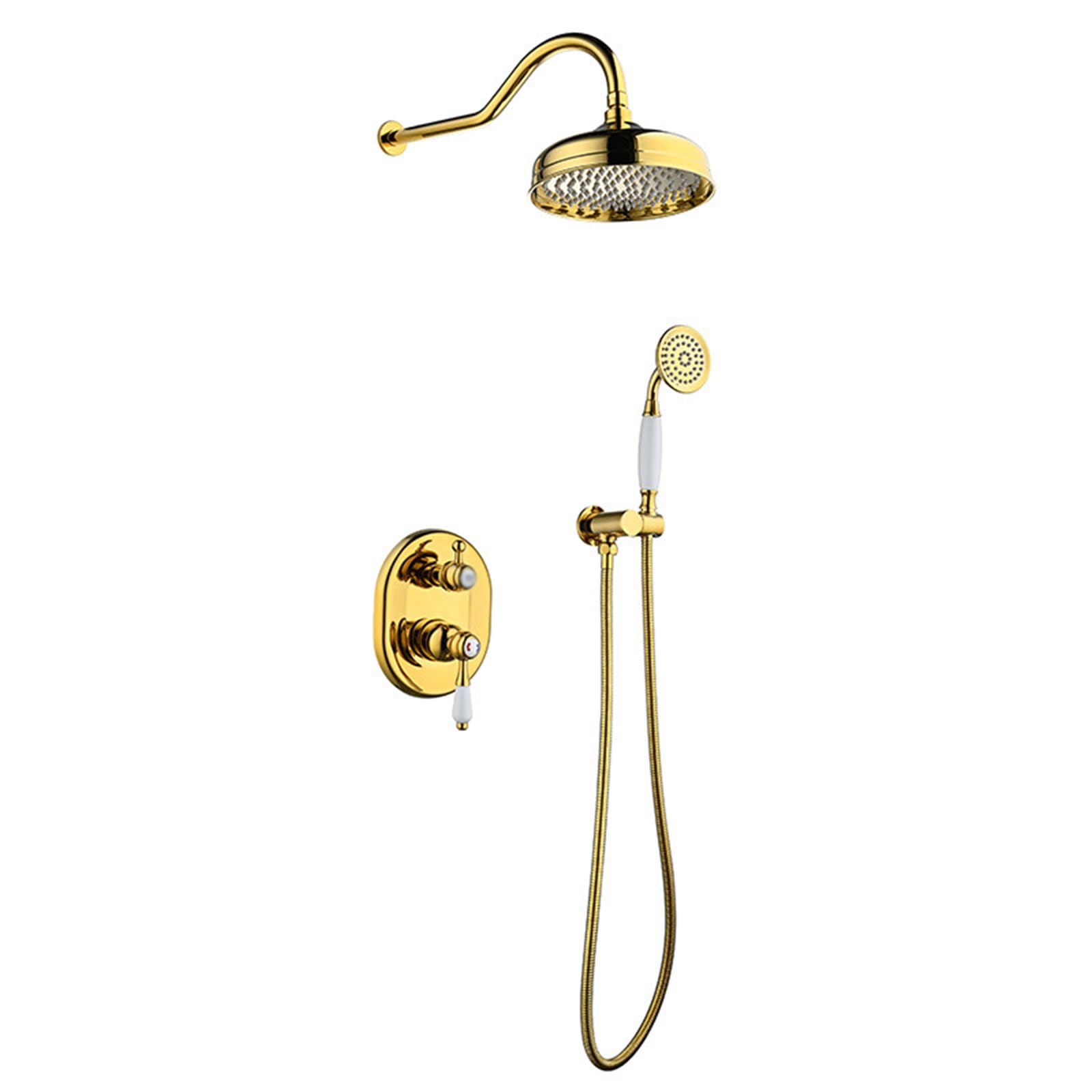 Kit de douche encastré doré pour transformer votre salle de bain en un spa de relaxation