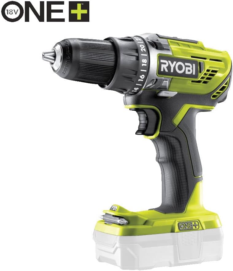RYOBI - Duo ONE+ 18 V: Drill Driver + Impact Wrench - Supplied in Carry Bag with 2 Batteries 2.0 Ah + 1 Quick Charger - R18DDID-220S