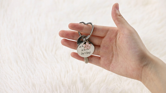Portachiavi Amicizia Con Scritta Good Friends Are Like Stars, Regalo Per Migliore Amica, Oro Rosa, Acciaio Inox, Confezione Regalo
