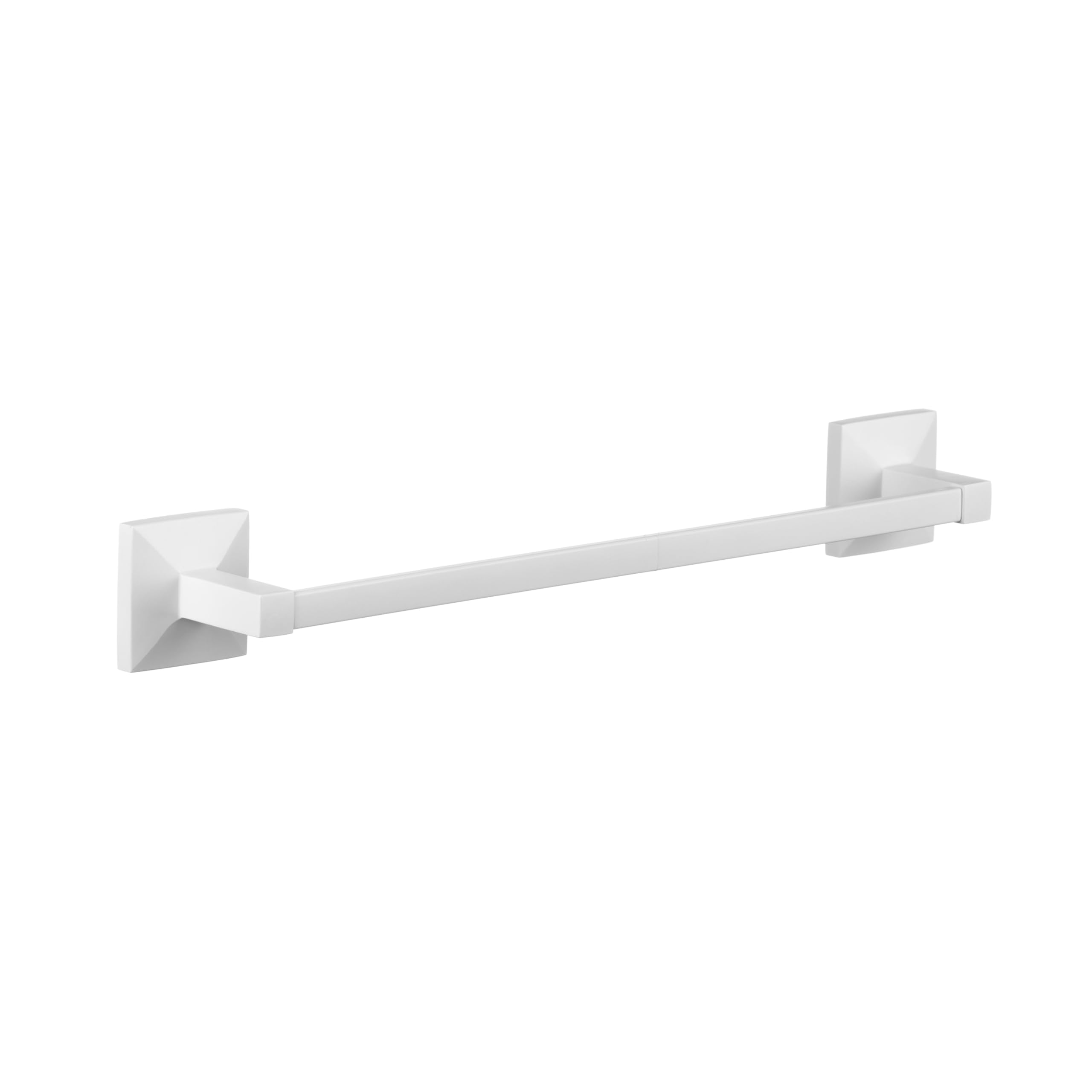 TATAY Bathroom Towel Rail No Drill or With Screws Medium | Includes Glue&Fix Adhesive Kit (Holds up to 5kg) and Screws | Stainless Steel | Modern Design | 6 x 6.5 x 45 cm - Iconik Model - White
