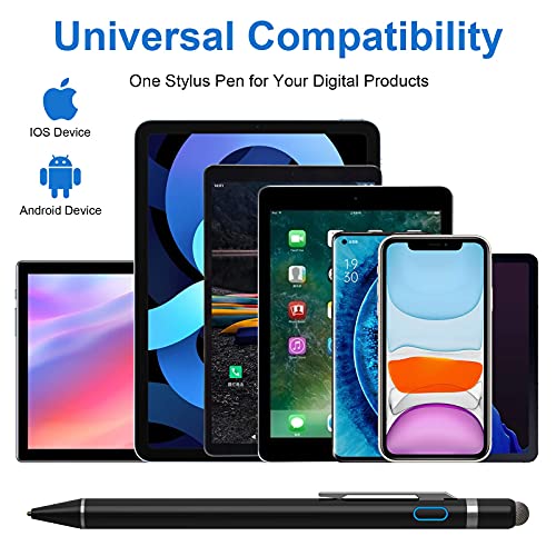 Nthjoys Stylus Pens For Android & Ios Touch Screens And 2 Pcs Mesh Caps Replacement Bundle #TOP1