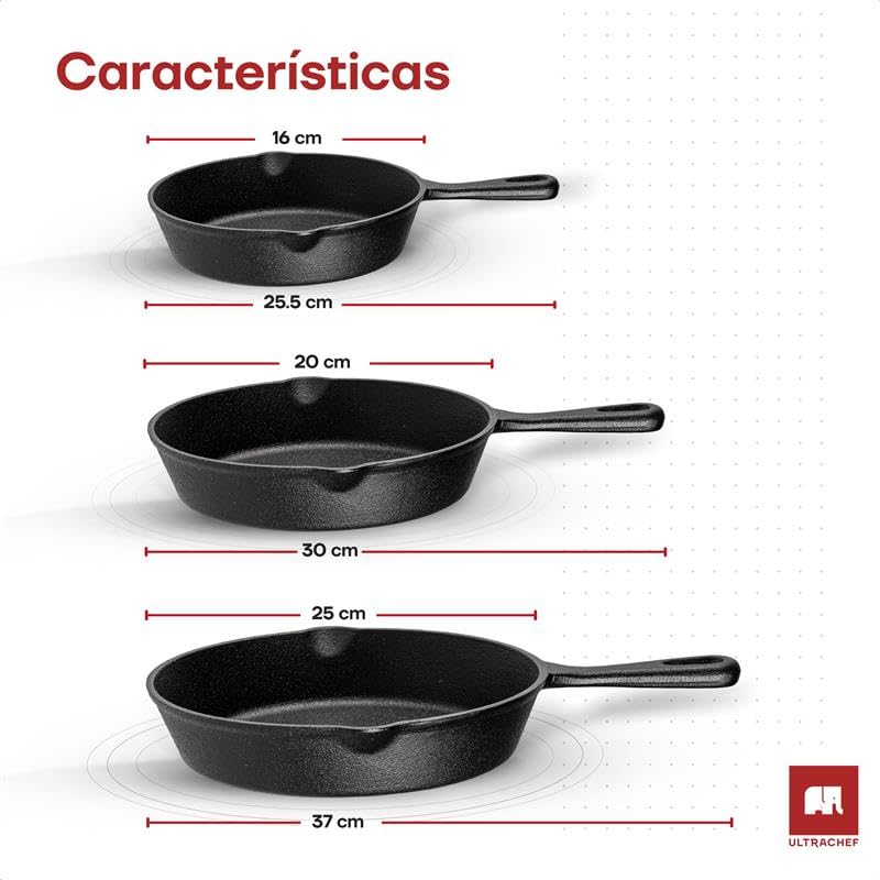 La Mejor Lista de Sarten de teflon más recomendados. 21 sarten de teflon marca ULTRACHEF (3)