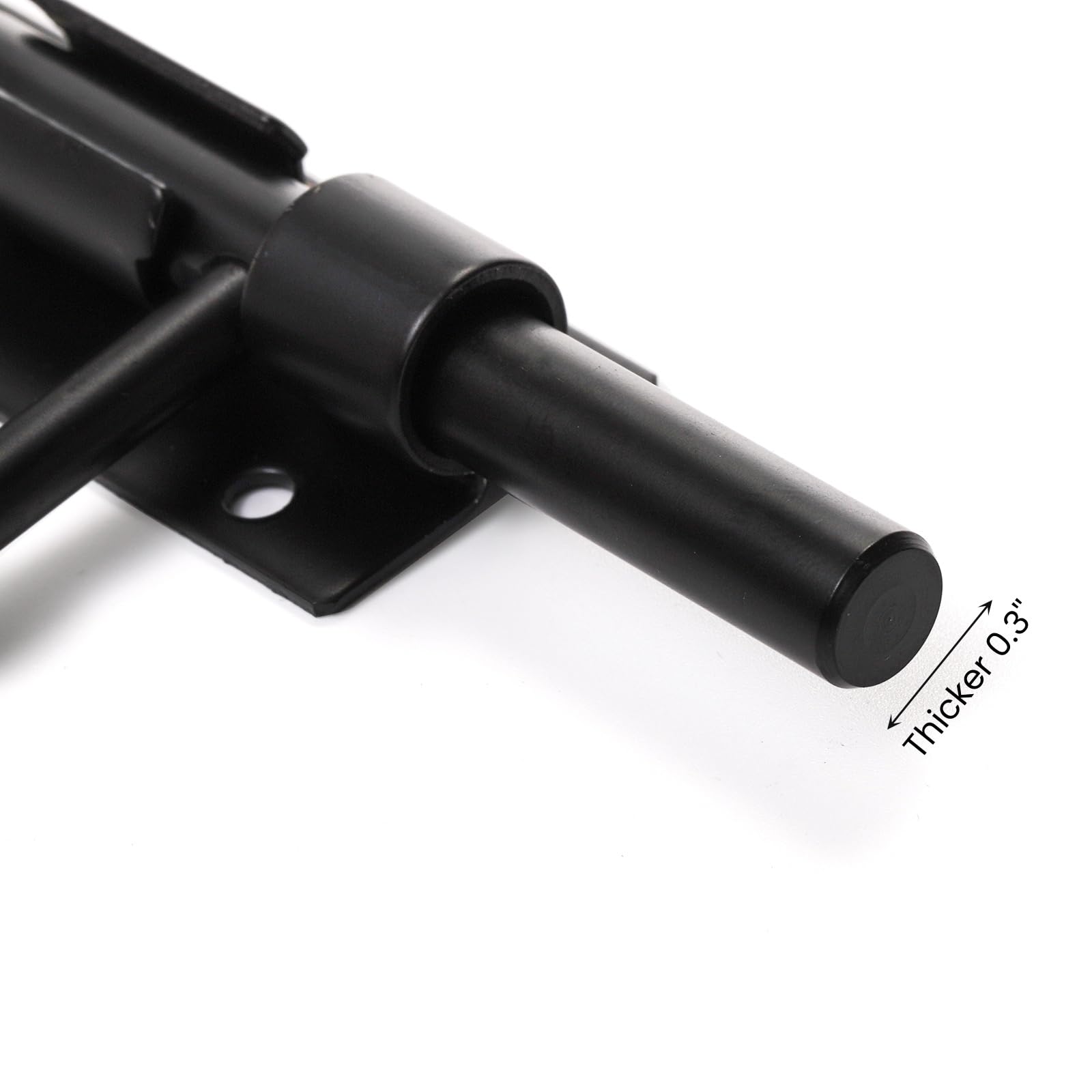 WRINGKIT Paquete de 2 pestillos de puerta de acero inoxidable resistente con agujero para candado, pestillos de puerta gruesos, cerradura de seguridad para gabinete de vino, baño, garaje, puerta de