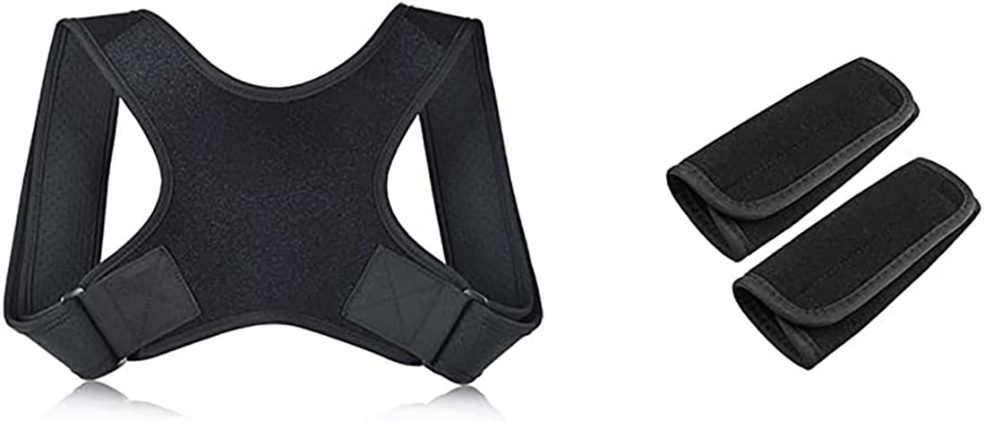 Men's & Women's Posture Corrector, Adjustable Back Brace for Support Back, Neck & Shoulder (Black)…