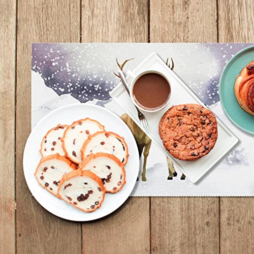 Set de table cerf aquarelle antidérapant résistant chaleur 30x45cm