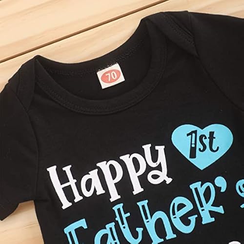 Xinlykid Baby Girl Boy Father's Day Clothes Happy Father's Day 2023 Letter Print Bodysuit Romper Baby Boy Girl Happy Father's Day Outfits #TOP3