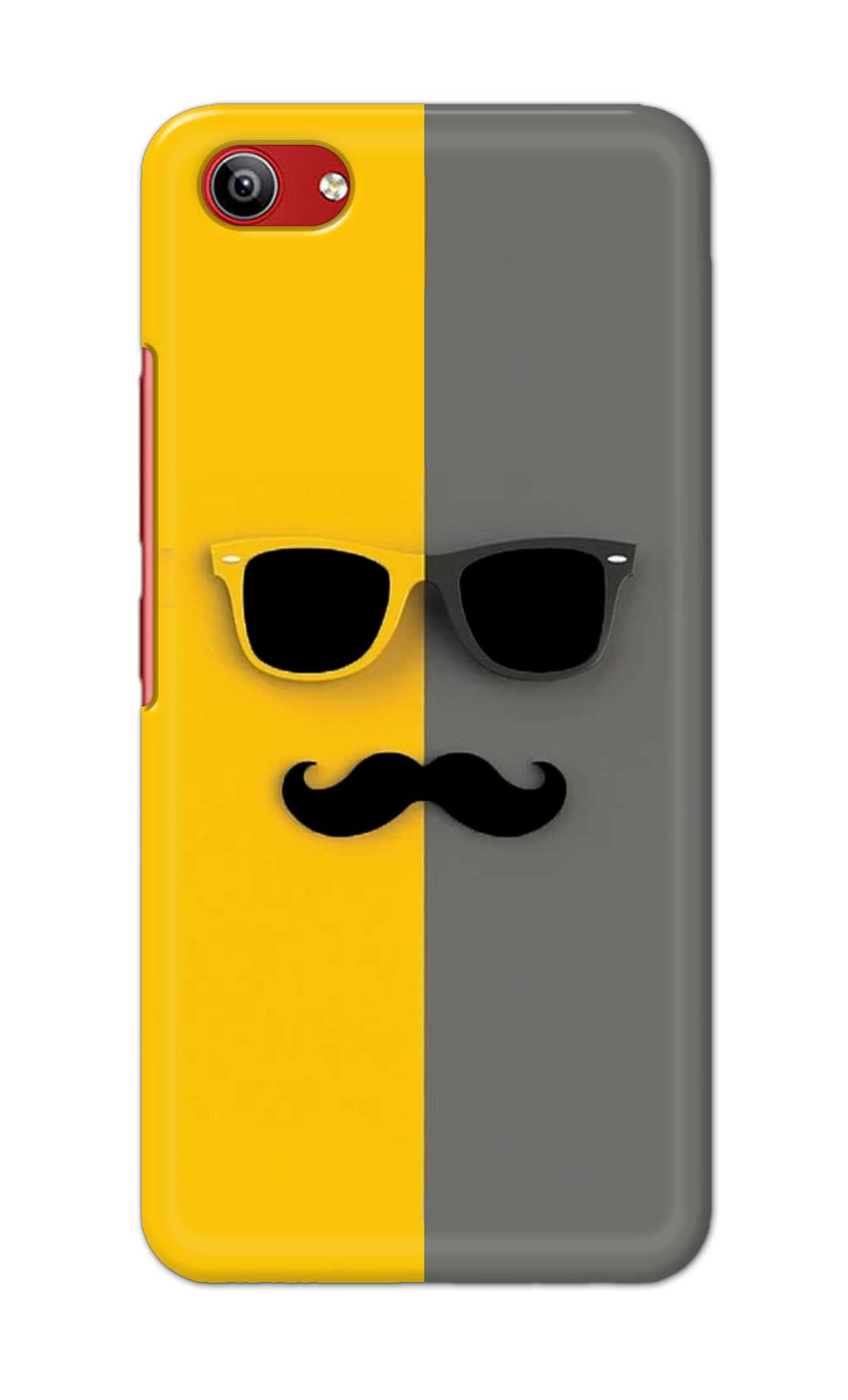 TweakyMod Designer Printed Hard Case | Cool Mustache Back Cover Compatible with VIVO Y81i