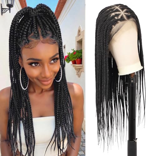KERNORV Full Lace Knotless Braided Wigs for Black Women Box