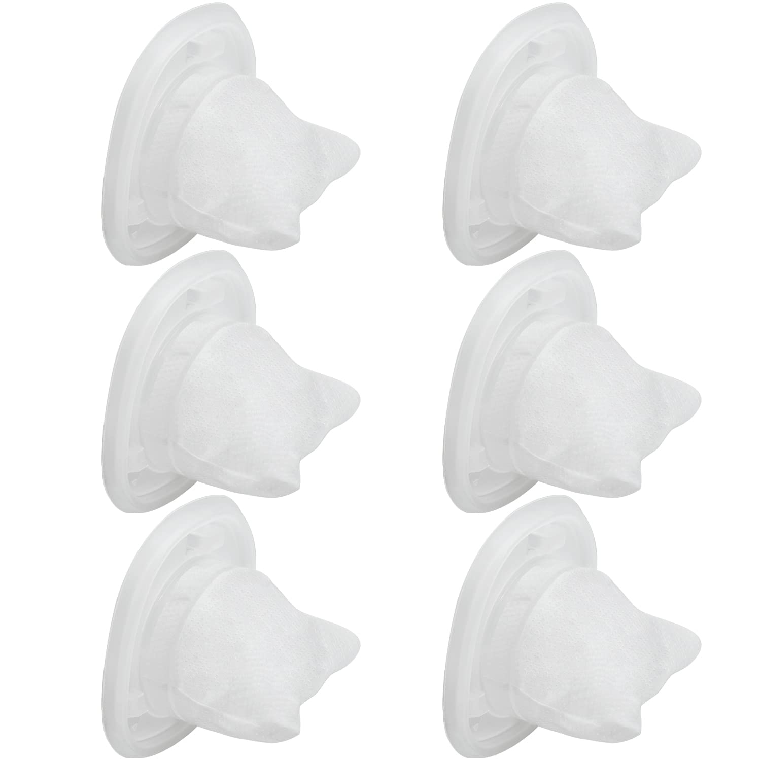 6 Pack HNVCF10 Replacement Vacuum Filter Compatible with Black & Decker Power Tools HNVCF10 Vacuum HNVC220BCZ01 HNVC220BCP07 HNVC215BW52 HNV215B12 HNVC215B10 HNVC115J06 HNVC115B22