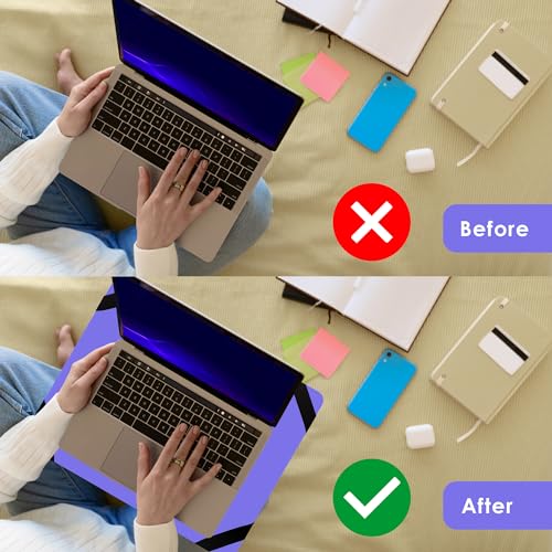 Image of Lap Board for Study | Home | Dining | Office | Laptop | Computer Desk | Reading & Writing | Multi-Purpose | Made in India | (Purple, CUSHION-14X18-PURPLE)
