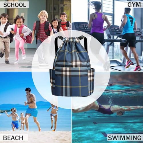 Image of MOCA Drawstring Gym Sports Backpack Lightweight Multipurpose Daypack Travel School College Daily Storage Carry Suitable Men Women Kids Adults Fitness Accessory