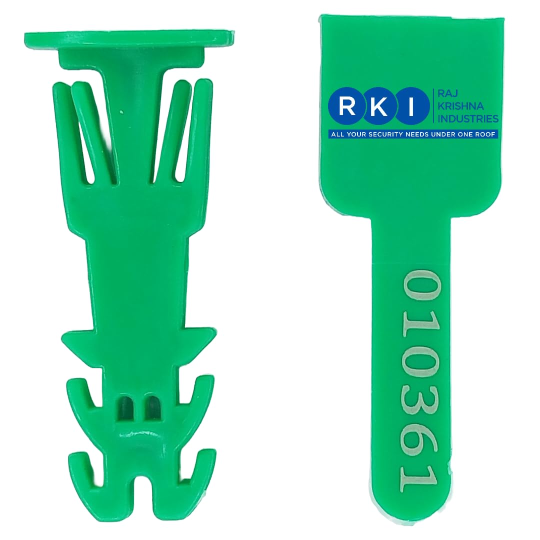 Raj krishna industries® Drum Seal HDPE Fiber Drum Seal Chemical Tank Seal Cap Seal Drum Security Seals PVC Drum Seal Drum Lock Seals |colour-Green||100 PCS|