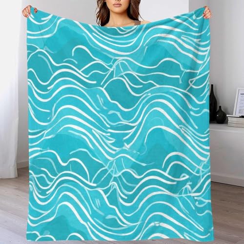 Couverture moelleuse lavable grand format au design abstrait fluid - 4