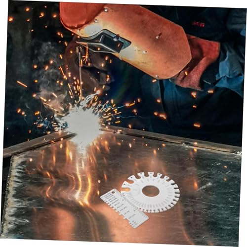 2 piezas de calibre de espesor de acero inoxidable para medición de alambre redondo, inspección precisa de láminas metálicas y accesorios para soldadura miniatura 4