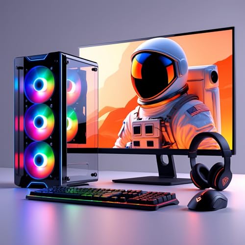 ASC Intel Core i7 Gaming Bundle • GT730 2GB Graphics Card • 16GB RAM • 256GB SSD+1TB HDD • 500W 80+ PSU • White 6 Fan RGB Gaming Case • WIFI • Windows 11 • 22" Monitor Bundle
