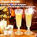 Plastic Champagne Flutes 40 Pack, 5.5 Oz Clear Disposable Plastic Champagne Glasses, Wine Glasses Cups for Wedding Celebration Birthday Party Wine Tasting New Years Eve Party Supplies