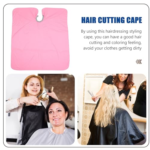 Capa de peluquería para casa evita caída de cabello rosa de mujer 3