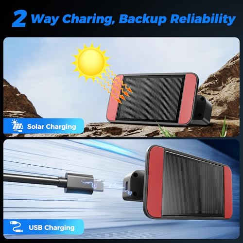 4 Sensors TPMS Tire Pressure Monitoring System, 6 Smart Safety Alerts, Adaptive Bright LCD, Solar/USB Charging, 0-6 Bar/87 PSI, Easy to Intall on Windshield for Car SUV MPV Trailer Truck - Image 6