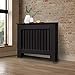 ECD Germany Cubierta del Radiador 78x19x82 cm MDF Negro Lacado Revestimiento Protector Moderno de Calefacción Estilo Rústico Superficie de Estantería Útil de Madera para Sala de Estar Dormitorio