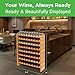 NutriChef 72 Bottle Wine Rack Stackable Bamboo Freestanding, 8-Tier Modular Shelf, Sturdy Wobble Free, Upgraded 2026 Design, Easy No-Tool Assembly for Kitchen, Cellar or Bar Storage 33.5