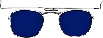 Cobalt Blue Clip-On Full-Eye Torching Safety Glasses Flip-Up Cobalt Lenses - Metal Clip