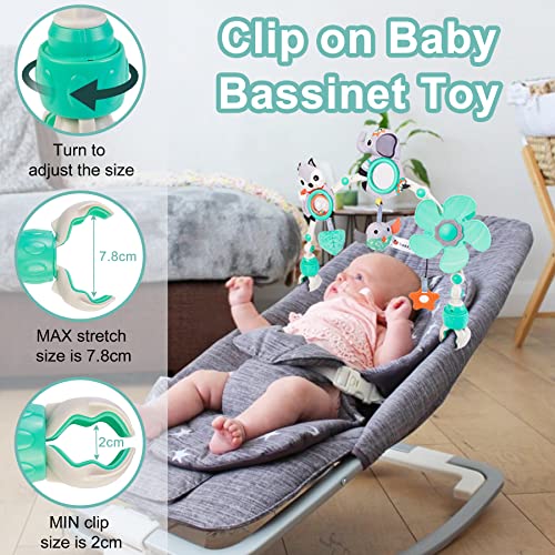 Baby Stroller Arch Toy: Baby Crib Mobile Musical Animal Toys, Foldable Travel Car Seat Toy Activity Arch For Bouncers Pram, Newborn Sensory Toy 0-24 Months Infant Boys Girls Sleep, Elephant #TOP2