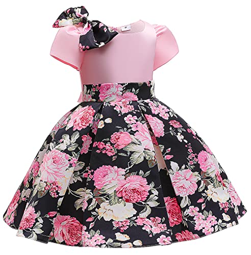 Super Fairy Flower Girls Floral Print Party Dresses Kids Princess Formal Pageant Ball Gown2