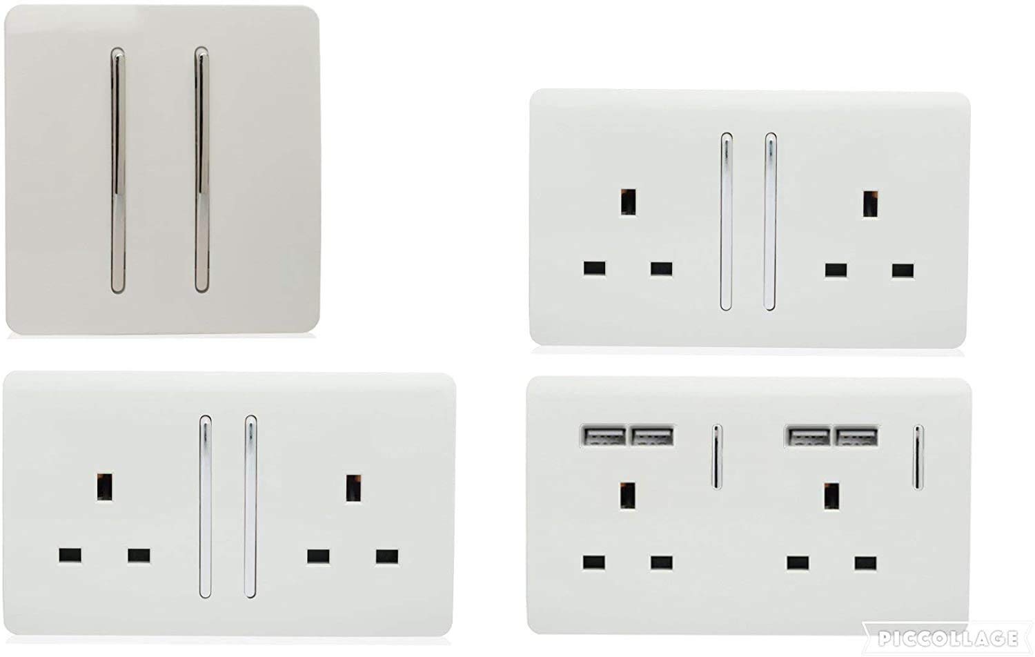 Trendi Étendoir Interrupteur moderne brillant blanc lot salle à manger