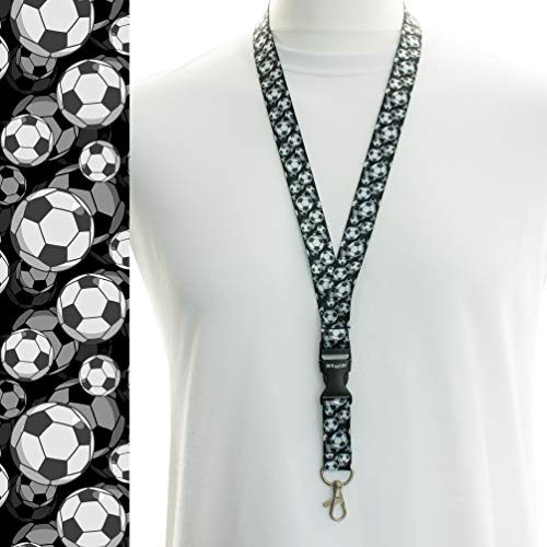 Umhängeband mit Metallclip für Kartenhalter 1 Football black Cover