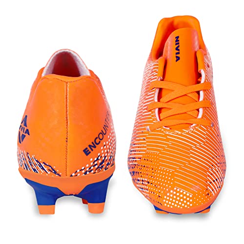 Image of Nivia Boys Encounter Kids Football StudNivia Kids Encounter 9.0 Orange-Royal Blue UK - 1