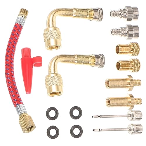 Toddmomy 1 Juego De De Bicicleta 16 Piezas Adaptador De De Bolsa Adaptador De Inflador Purgador Eléctrico Inflador De Neumáticos Bullseye Pro para Piscina con Manómetro
