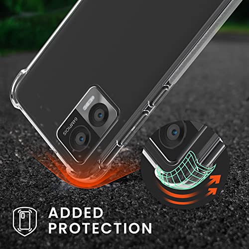 kwmobile Crossbody Case Compatible with Motorola Edge 30 Neo Case - Clear TPU Phone Cover w/Lanyard Cord Strap - Transparent/Black - Image 2